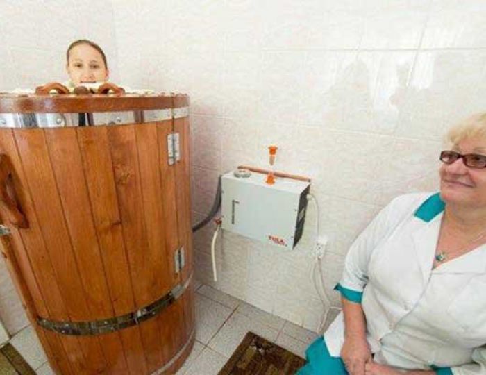 Сауна-мини кедровая бочка - Санаторий «Журавушка» Беларусь